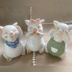 Farmhouse Piglets,See No Evil,Hear No Evil,Speak No Evil,Farmhouse decor